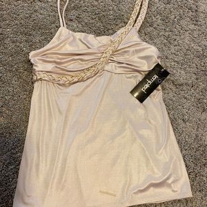 Tempted NWT Gold Blouse